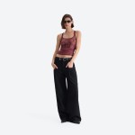 No. 10 Snake‑print Sheer Tank Top